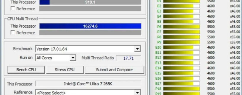 Intel Core Ultra 7 265K: Neue Benchmarks zeigen bis zu 10% schnellere Multi-Core-Leistung